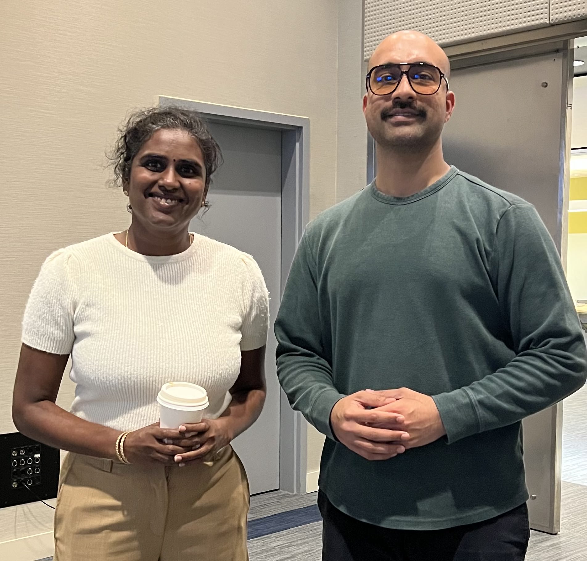 With a fellow mentor after the final presentations